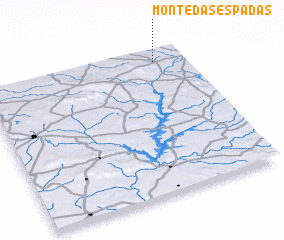 3d view of Monte das Espadas