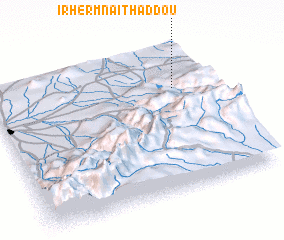 3d view of Irherm nʼAït Haddou