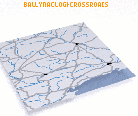 3d view of Ballynaclogh Cross Roads