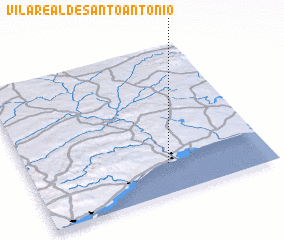 3d view of Vila Real de Santo António