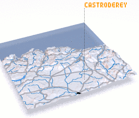 3d view of Castro de Rey