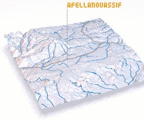 3d view of Afella nʼ Ou Assif