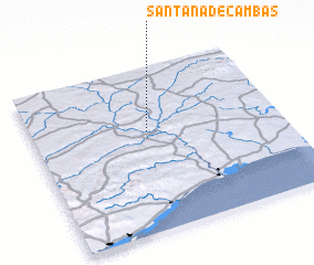 3d view of Santana de Cambas