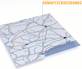 3d view of Downeyʼs Cross Roads