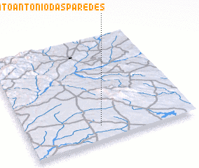 3d view of Santo António das Paredes