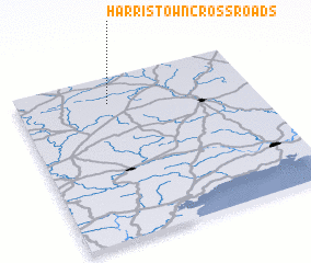 3d view of Harristown Cross Roads