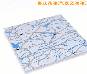 3d view of Ballygaddy Cross Roads