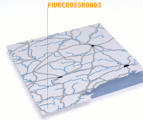 3d view of Five Cross Roads