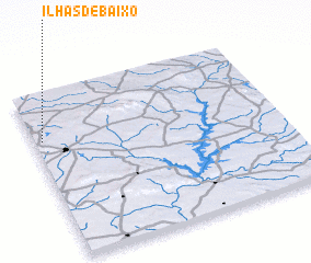 3d view of Ilhas de Baixo