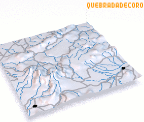 3d view of Quebrada de Coro