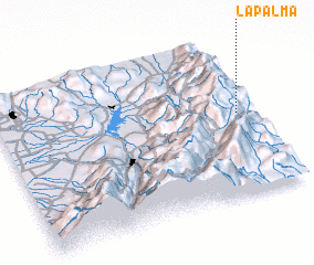 3d view of La Palma