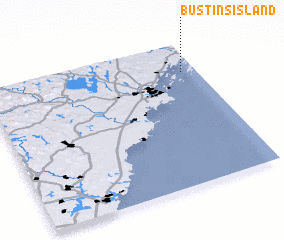 3d view of Bustins Island