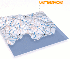 3d view of Los Tres Pozos