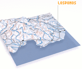 3d view of Los Pomos