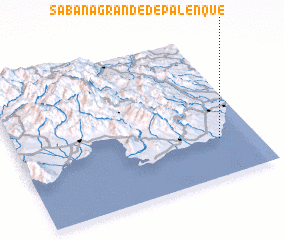 3d view of Sabana Grande de Palenque