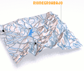 3d view of Río Negro Abajo