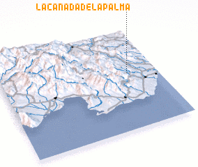 3d view of La Cañada de la Palma