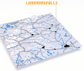 3d view of Livermore Falls