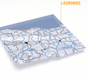 3d view of Los Pomos