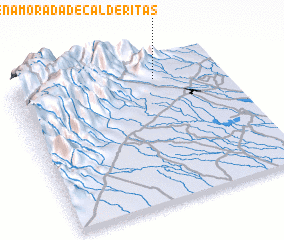 3d view of Peña Morada de Calderitas