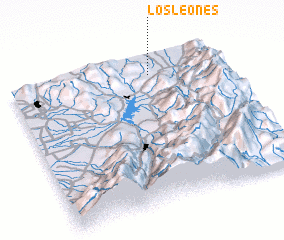 3d view of Los Leones