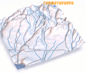 3d view of Curibaya Pampa