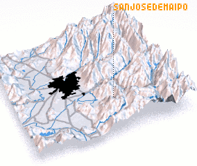 3d view of San José de Maipo