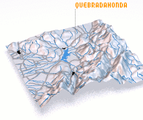 3d view of Quebrada Honda