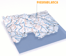 3d view of Piedra Blanca