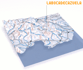 3d view of La Boca de Cazuela