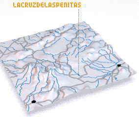 3d view of La Cruz de Las Peñitas