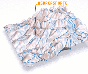 3d view of Las Breas Norte