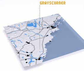 3d view of Grays Corner