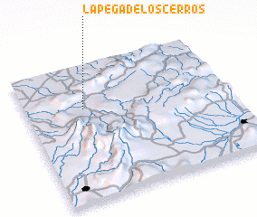 3d view of La Pega de los Cerros