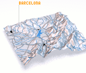 3d view of Barcelona