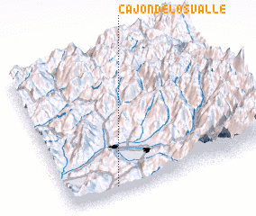 3d view of Cajón de los Valle