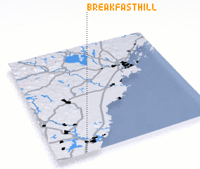 3d view of Breakfast Hill