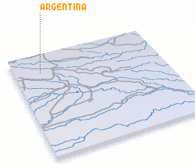 3d view of Argentina