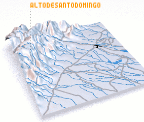 3d view of Alto de Santo Domingo