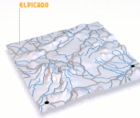 3d view of El Picado