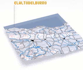 3d view of El Alto del Burro