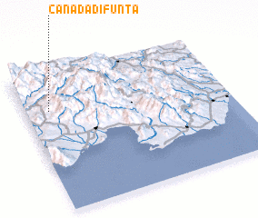 3d view of Cañada Difunta