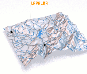 3d view of La Palma