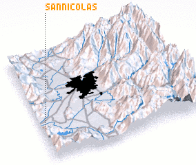 3d view of San Nicolás