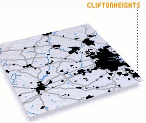 3d view of Clifton Heights