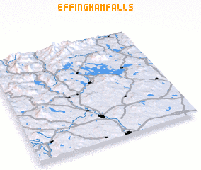 3d view of Effingham Falls