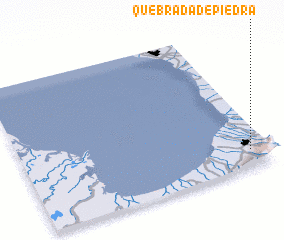 3d view of Quebrada de Piedra