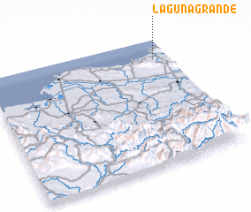 3d view of Laguna Grande