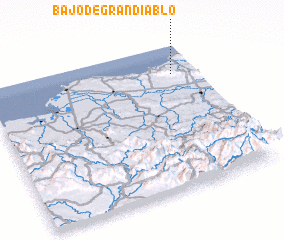 3d view of Bajo de Gran Diablo