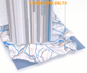 3d view of Cruce de Palo Alto